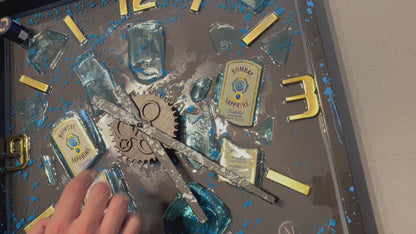 Design Clock with Bottles A 